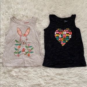 Cat & Jack girls sleeveless tops size XS 4/5